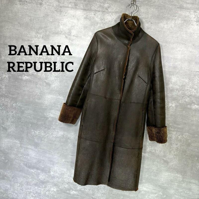 『BANANA REPUBLIC』 バナナリパブリック (S) レザーコート