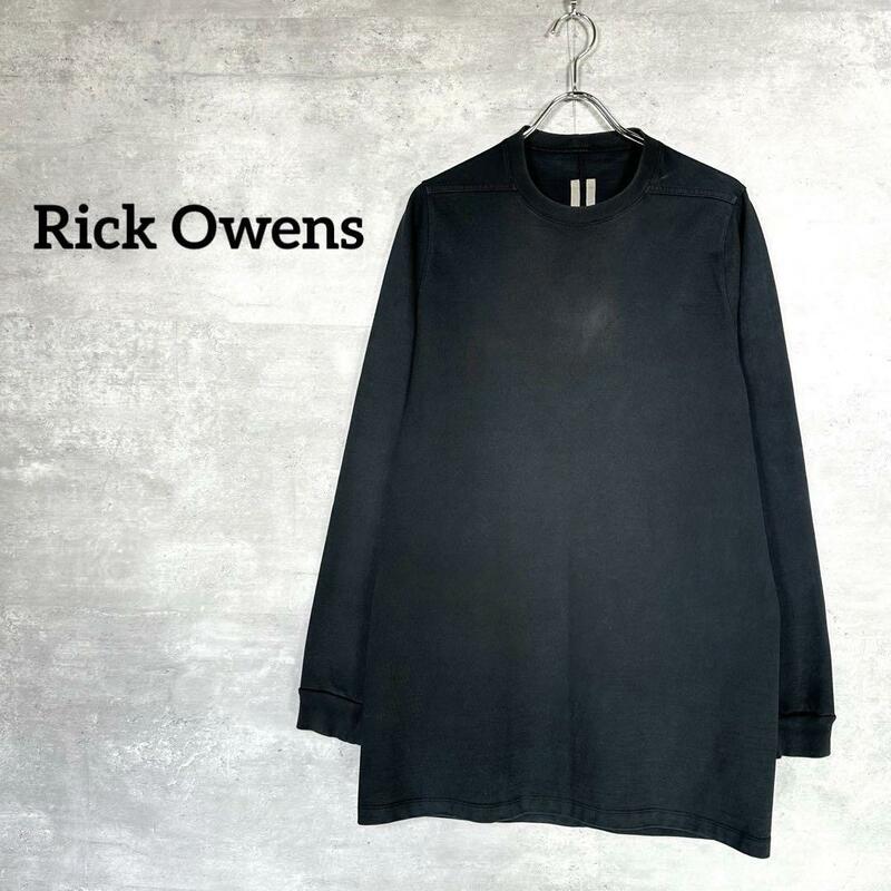 『Rick Owens』(S) ロング丈 長袖Tシャツ / ネイビー