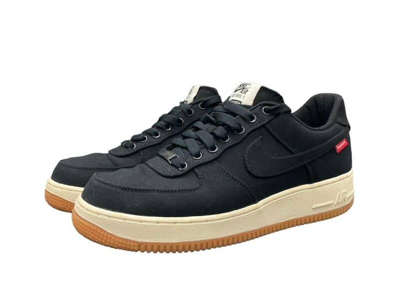 NIKE (ナイキ) ×Supreme (シュプリーム) LOW PREMIUM 08 NRG エアフォース1 573488-090 26.5cm スニーカー ブラック メンズ /027