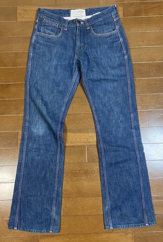 LIL ALMOND リルアーモンド made in USA インディゴ デニム ワークパンツ very LiL XS 米国製 SANFORIZED ビンテージスタイル