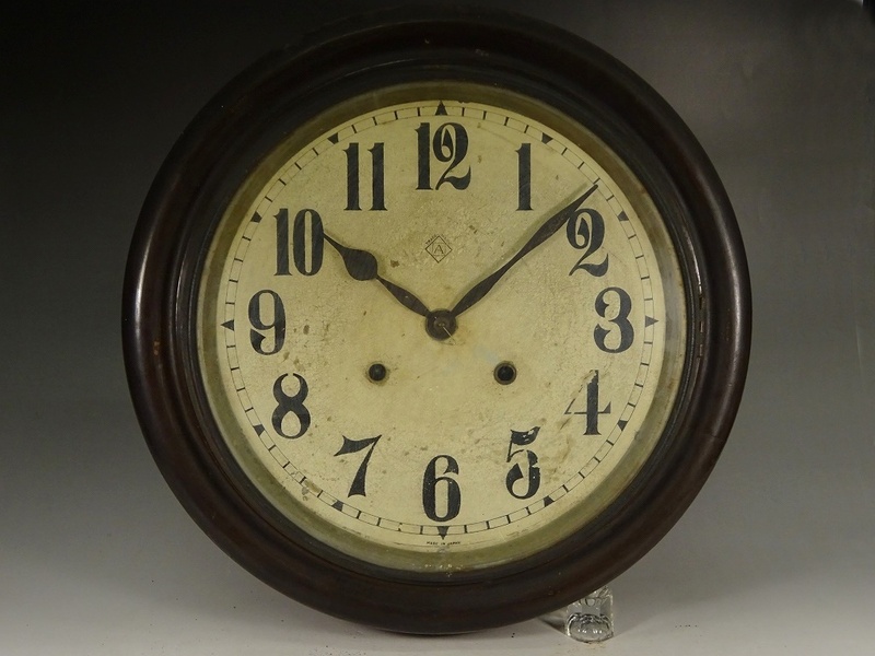 12■アンソニア 柱時計 掛時計 古時計 丸時計 振り子時計 アンティーク レトロ ジャンク