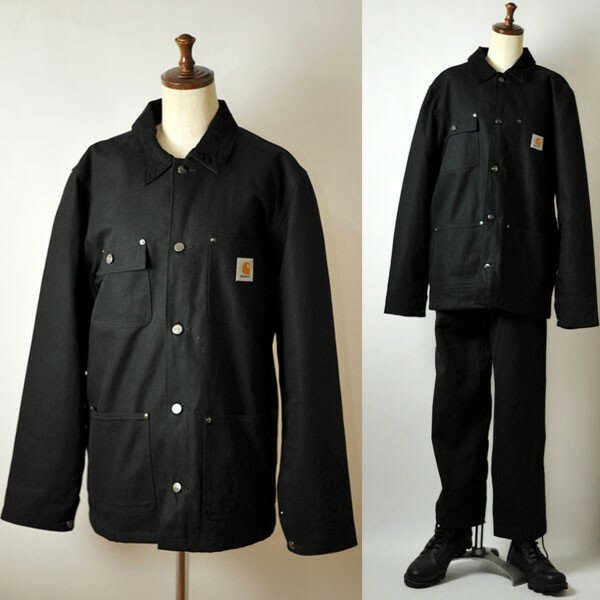 【美品 定価35,200円】Carhartt WIP カーハート ワークインプログレス Michigan CHORE COAT ミシガンチョアコート ワーク ジャケット L 黒