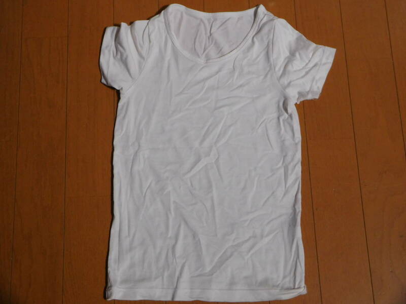 （Ｊ)ユニクロ ヒートテック 半袖シャツ 3枚（白） 120サイズ ※ごぼう茶サンプル付き※