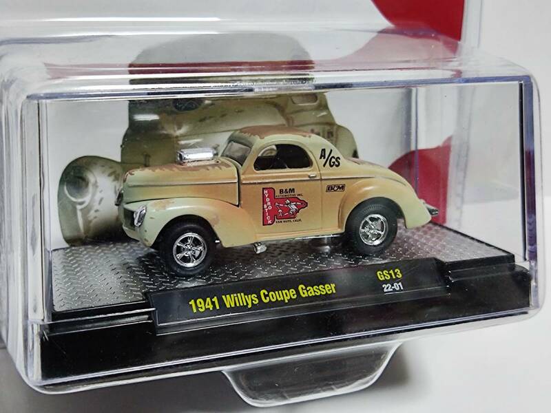 M2 MACHINES 1/64-1941 Willys Coupe GASSER - B ＆ M AUTOMOTIVE /M2マシーン/ウィリス クーペ ギャッサー/HOT ROD/ホット・ロッド