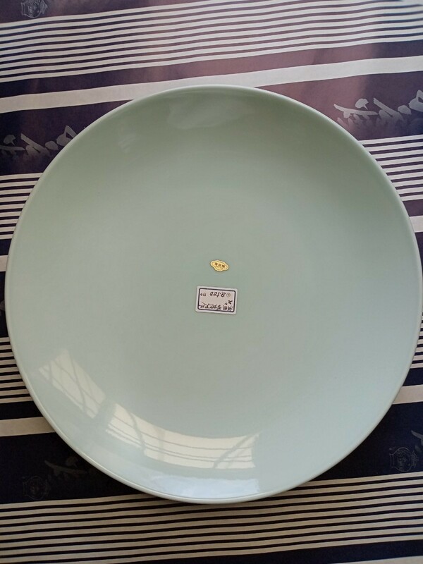 昭和レトロ　有田焼　青磁　和食器　大皿　盛皿　1個　