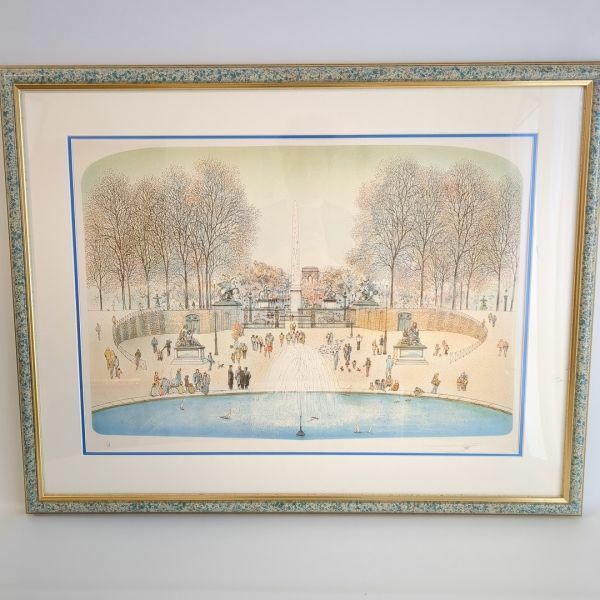 真作　ラフルスキー　ルクセンブルグ公園　Rolf Rafflewski Hand Signed Limited Edition Paris Park II　Jardins des Tuileries