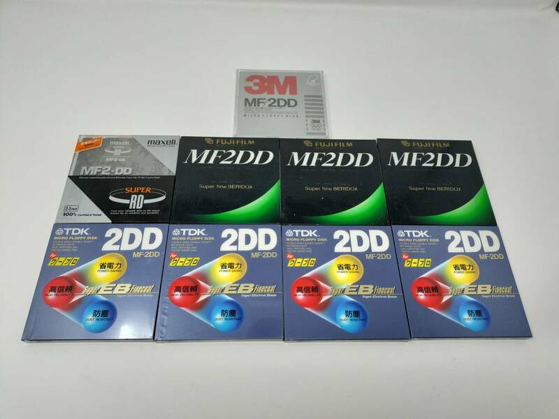 【未開封品】 2DD MF2DD 3.5インチ　フロッピーディスク　9枚セット　ＴＤＫ　富士フィルム　マクセル　３Ｍ
