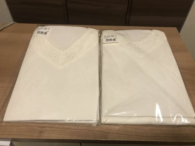 新品未使用　レース付き　3部袖　4枚セット　LLサイズ　レディース　インナーシャツ　アンダーシャツ　ホワイト　即決あり