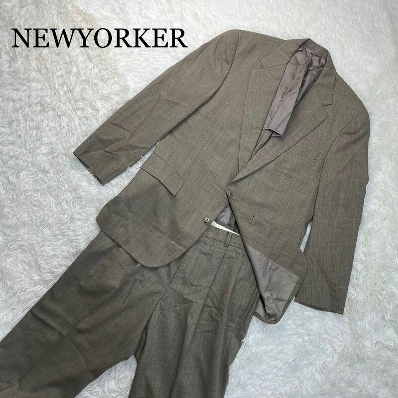 NEWYORKER ニューヨーカー セットアップ スーツ ベージュ サイズAB6