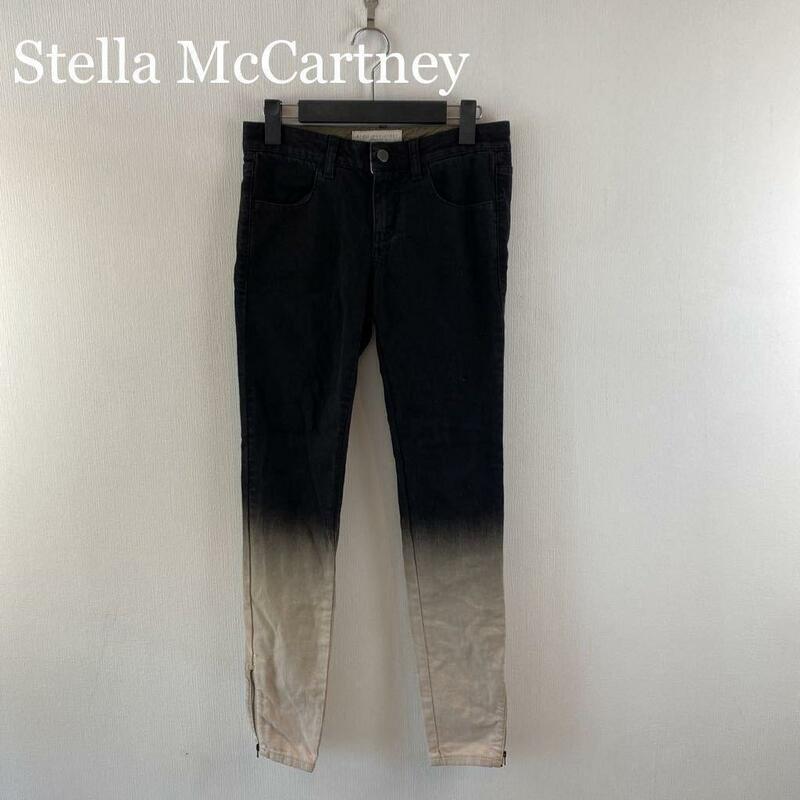 Stella McCartney デニムパンツ ブラック×ホワイト サイズ26