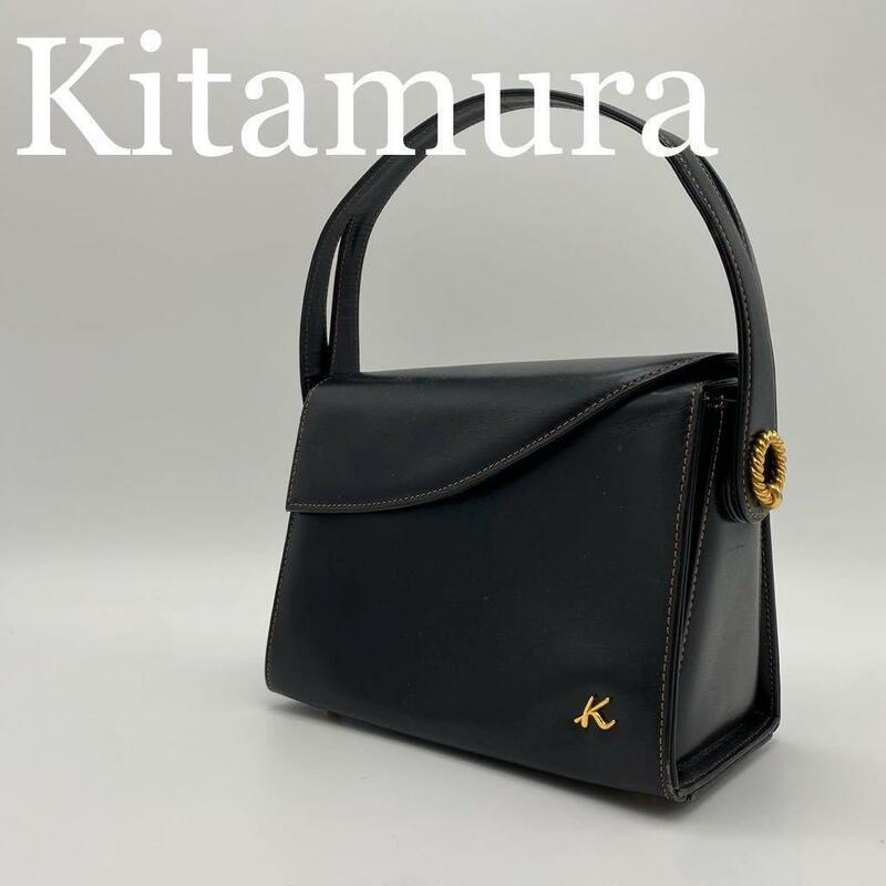 Kitamura キタムラ ミニハンドバッグ レザー ブラック