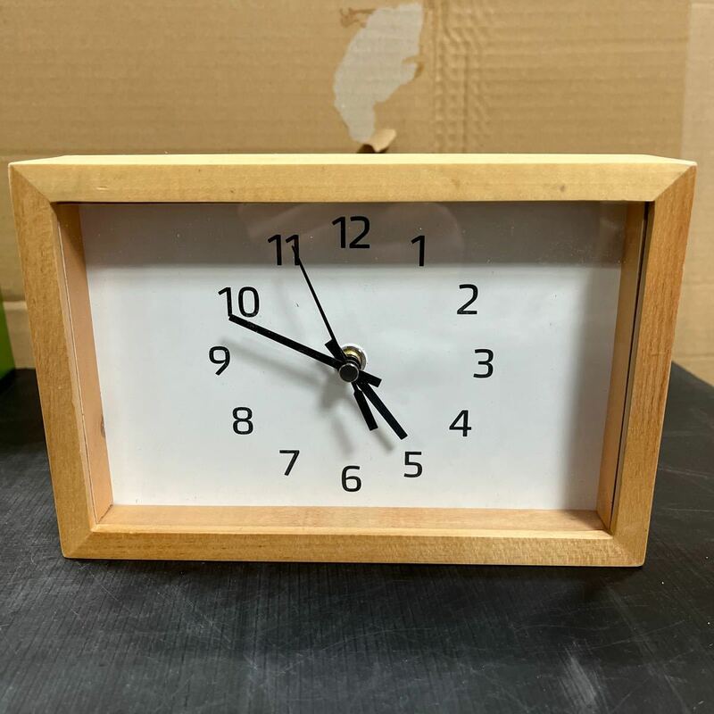 壁掛け時計 置時計 木製 アナログ 時計 中古品 実働確認済