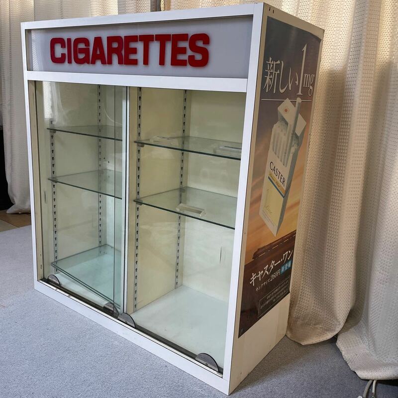 たばこショーケース cigaretters 整理棚　趣味飾り棚　ガラスケース　店舗什器