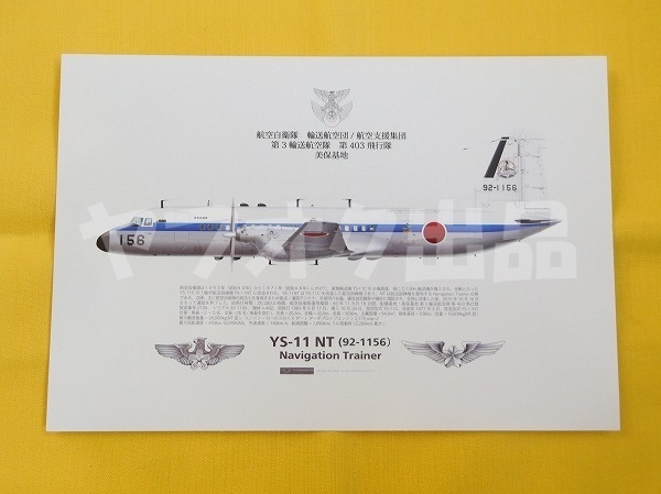 YS-11 航空自衛隊 美保基地 ポストカード 絵はがき 絵葉書 Postcard エアライングッズ 飛行機 航空