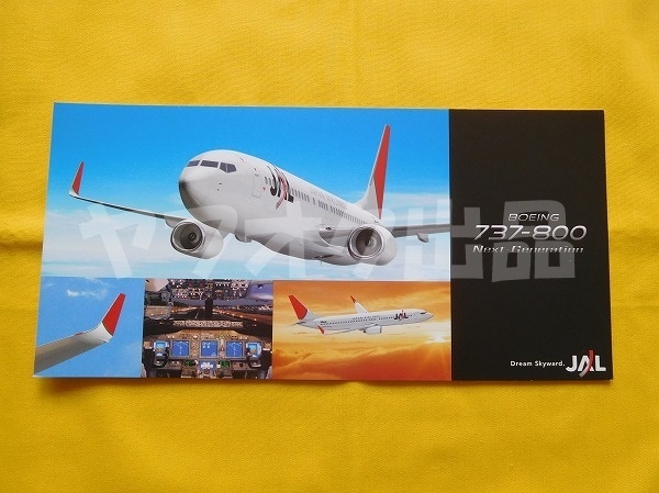 [ワイド判] JAL 日本航空 B737-800 ポストカード 絵はがき 絵葉書 Postcard 飛行機 B38