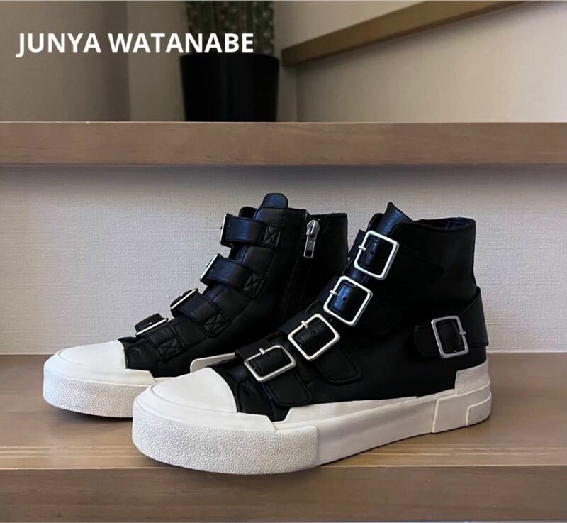 JUNYA WATANABE (Women)/ジュンヤ ワタナベ ステアスムーススニーカー ＡＳＨ　Ｗネーム 36 23 23.5レザー 革 コムデギャルソン