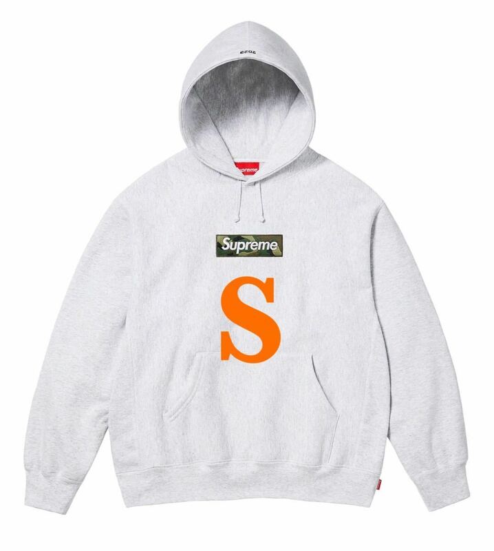【S】Supreme Box Logo Hooded Sweatshirt Ash Grey ボックスロゴ