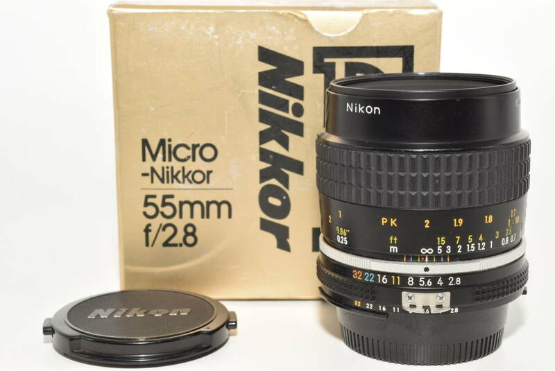 【美品】 Nikon 単焦点マイクロレンズ AI マイクロ 55 f/2.8S フルサイズ対応　#6645