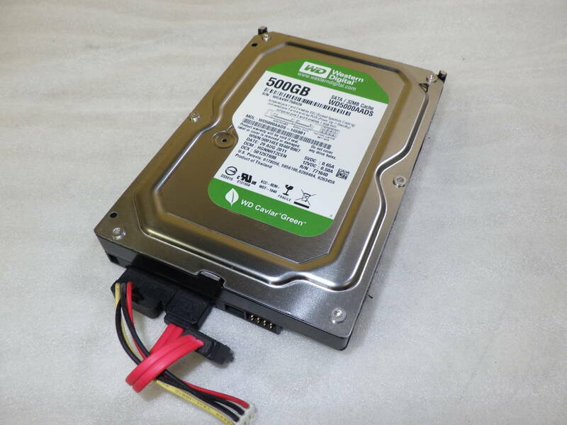 Panasonic DMR-BRT300 ブルーレイドライブ から取外した 純正 HDD 500GB WD5000AADS 動作確認済み#RM11390