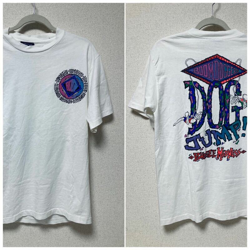 90s USA製 BOOM DOGGERS バックプリント サーフ Tシャツ メンズM ビンテージ