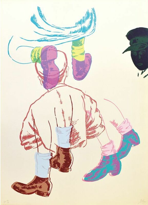 横尾忠則版画「少年時代A」　シルクスクリーン　サイン有　AP版限17　103×72.8　1996年制作　Tadanori Yokoo