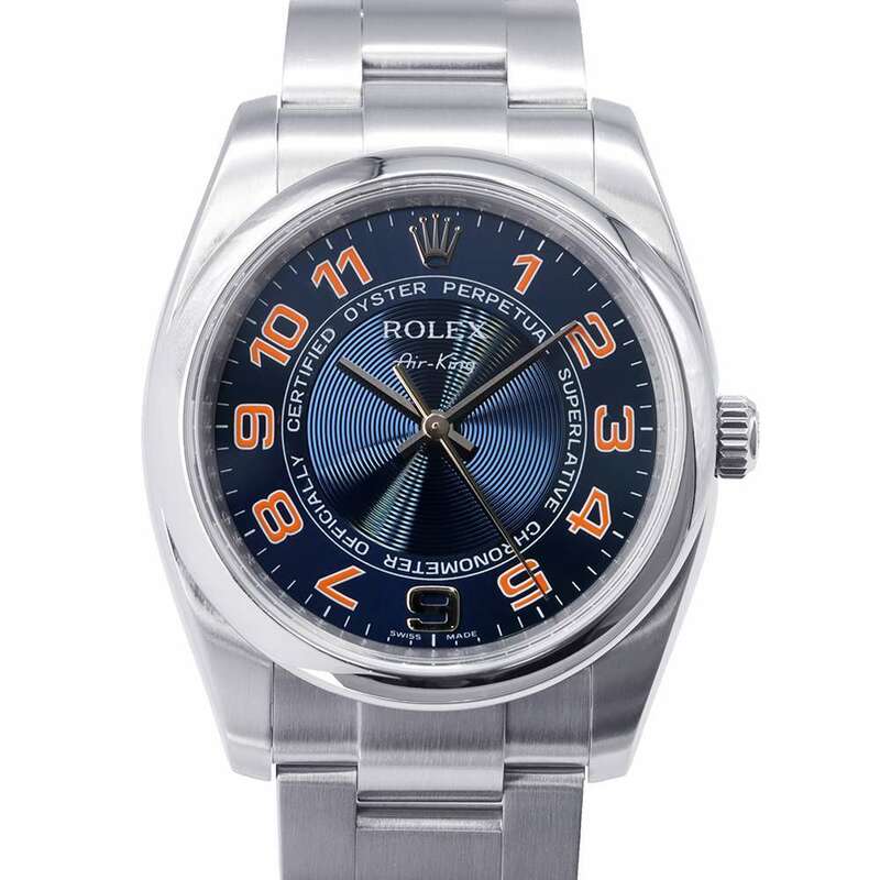 ロレックス エアキング M番 114200 ROLEX 腕時計 ブルーコンセントリック文字盤 【安心保証】
