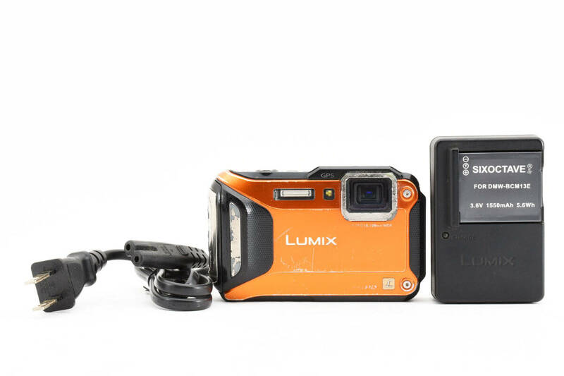 現役完動品！Panasonic パナソニック LUMIX DMC-FT5 防水 カメラ コンパクトデジタルカメラ ルミックス オレンジ