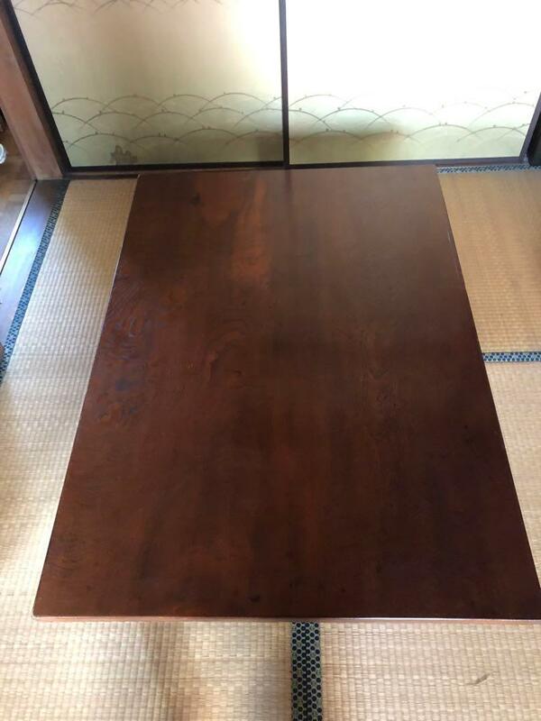 折り畳み式座卓　ローテーブル　折り畳み式　重厚家具　大きいちゃぶ台　120㎝×84.5㎝×高さ32㎝