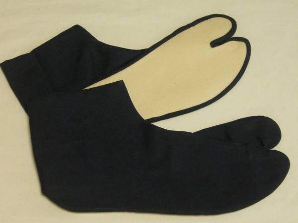 秀匠 ☆　足元から涼しく　夏足袋　本麻足袋　表・裏地本麻　藍色　生成り底　２７.０㎝　