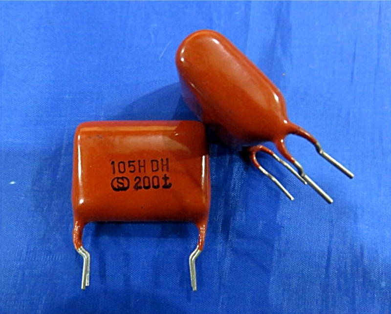 2個セット4端子コンデンサーSHIZUKIシヅキ指月電機フィルムコンデンサー1μFシズキ高圧200V金田式アンプ高周波&電源ノイズカット大電流対応