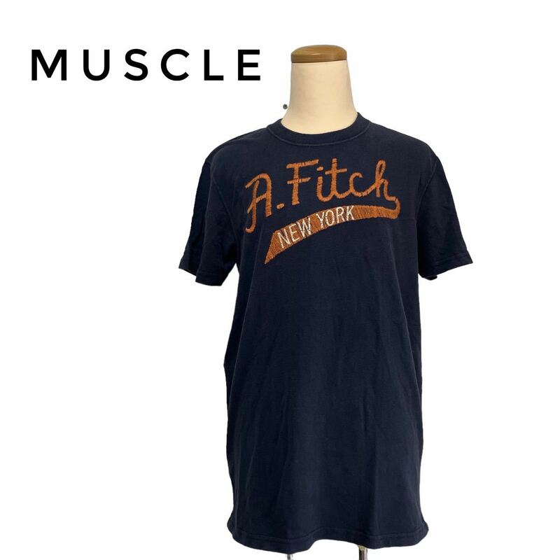 MUSCLE Abercrombie&Fitch Tシャツ Mサイズ古着 プリント ロゴ