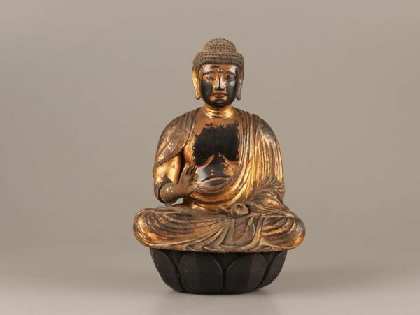 仏教美術 時代木彫 阿弥陀如来 仏像 時代物 極上品 初だし品 C4177