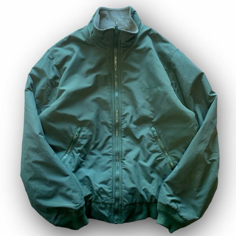 231001BRB209● 1990'S L.L.Bean Warm Up Jacket (S) ビンテージ vintage エルエルビーン ウォームアップジャケット ナイロンジャケット