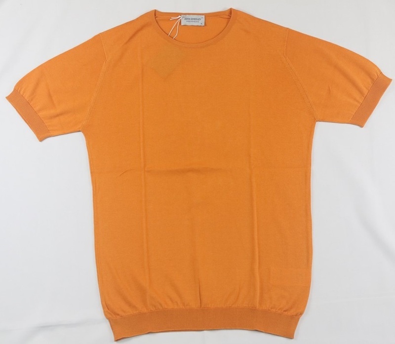 新品 John Smedley　ジョンスメドレー 最高級シーアイランドコットン Lサイズ Tシャツ　MANDARIN