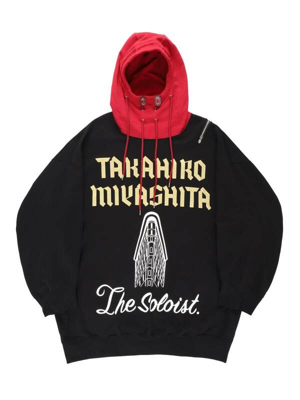 TAKAHIROMIYASHITA The Soloist. ソロイスト　22aw double zip balloon shaped hoodie オーバーサイズ　パーカー　黒　赤　44