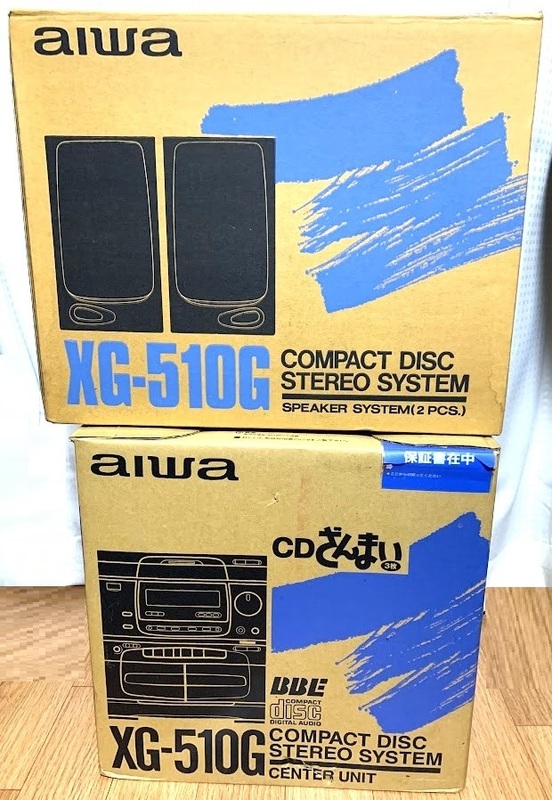 レア 新品・未使用品　aiwa　アイワ　COMPACT DISC STEREO SYSTEM　XG-510G　CDざんまい　製品未確認品のためジャンクで
