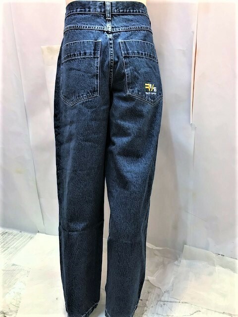 【RIGO SPORT】ロゴ刺繍デニム 5ポケット パンツ WASH DENIM 32 新品デッドストック/希少/ヴィンテージ/大き目/HIPHOP/ストリート/ジーンズ