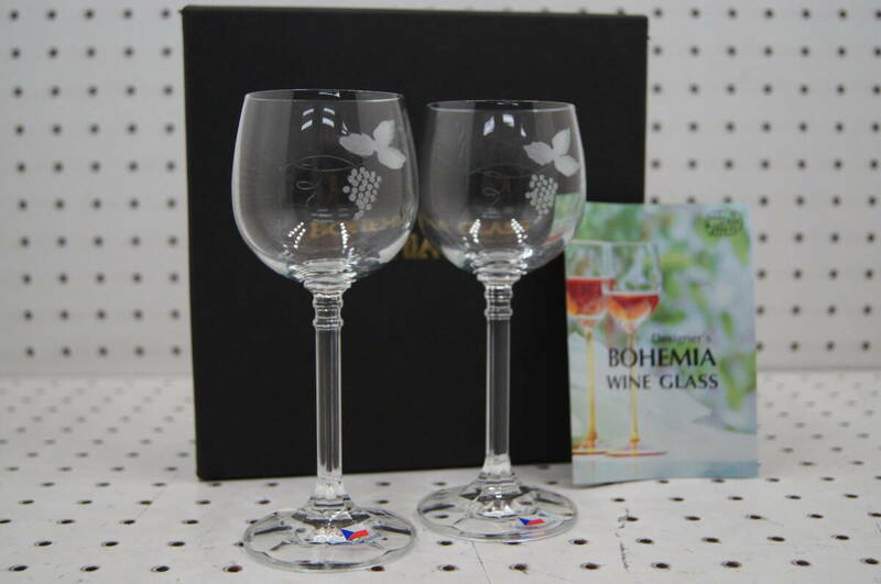 【R】C4◆BOHEMIA GLASS ボヘミア グラス ワイングラス ペアグラス デザイングラス セット 酒 ワイン