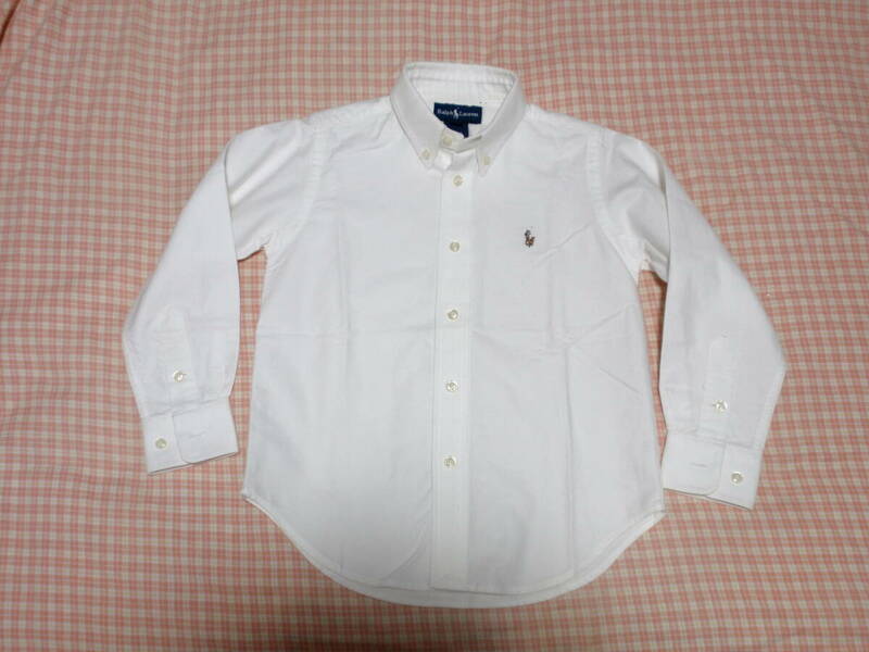4/4T（100～110㎝）3～4歳◆《ラルフローレン／Ralph Lauren》◆白のＢ.Dシャツ！◆美品！