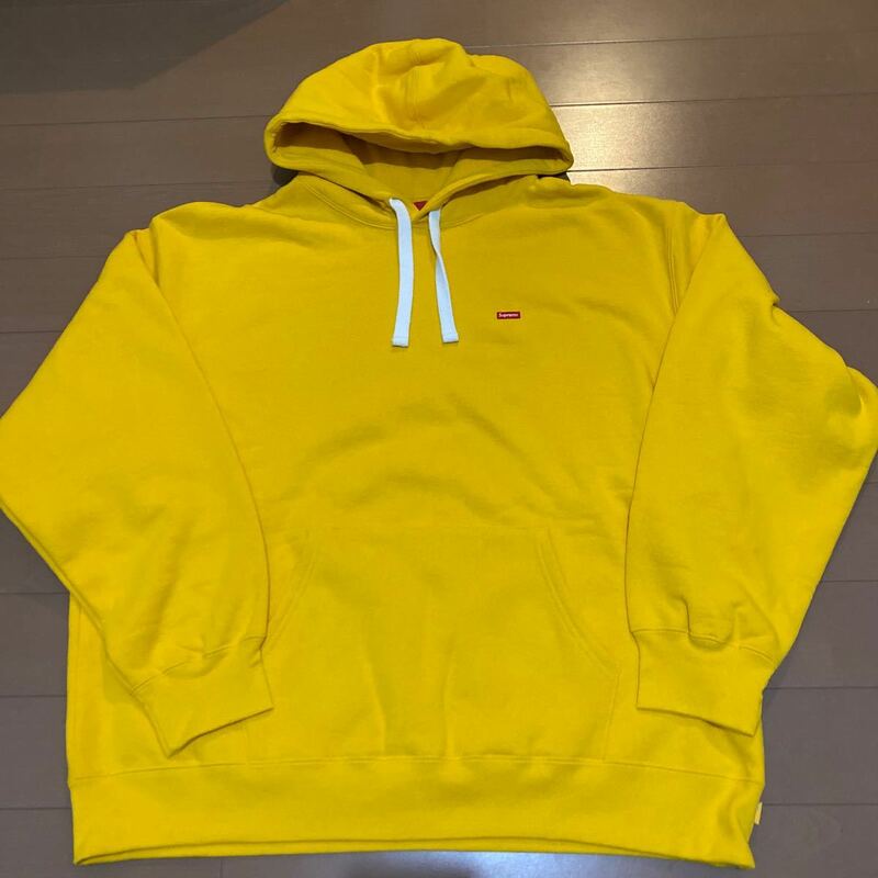 XL SUPREME 23AW Small Box Drawcord Hooded Sweatshirt Yellow スモールボックスドローコードパーカー イエロー box logo シュプリーム