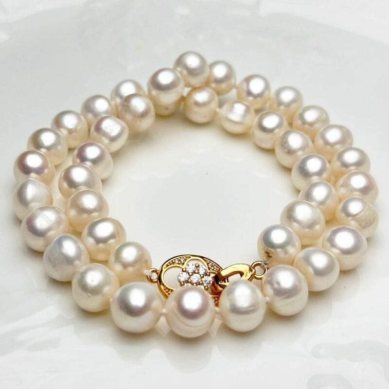「天然パールネックレス10-11mm 42cm」jewelry necklace Pearl