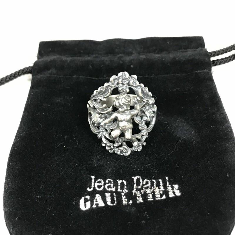 【ジャンポールゴルチエ】本物 Jean Paul GAULTIER 指輪 エンジェル 天使モチーフ シルバー925 サイズ15号 リング メンズ レディース