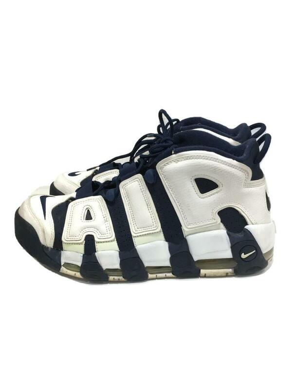 NIKE◆AIR MORE UPTEMPO/エアモアアップテンポ/ホワイト/414962-104/27cm/WHT/レザー