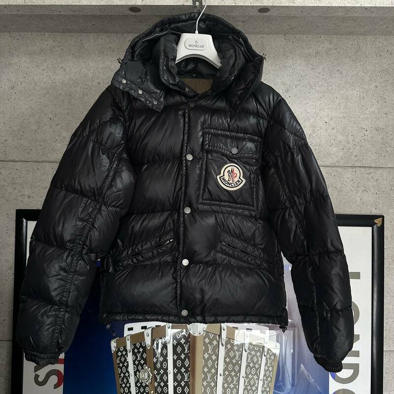 【即決/即納】MONCLER モンクレール K2 ケーツー 胸ワッペン ダウンジャケット メンズ サイズ1 ブラック 黒 国内正規品