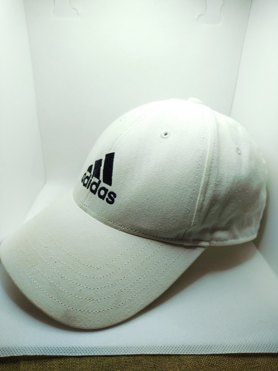 adidas ゴルフ 帽子 野球帽 キャップ帽 サイズ54～57cm ホワイト メンズ 6S-5850 【動作確認品】 