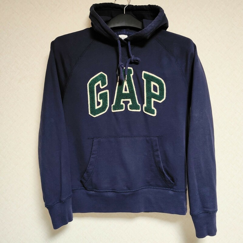 90s OLD GAP オールドギャップ ワッペンロゴパーカー XS