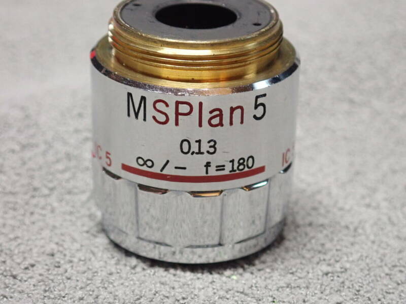 銀5ｘ　OLYMPUS オリンパス(エビデント)　対物レンズ　MSPlan 5x　中古 