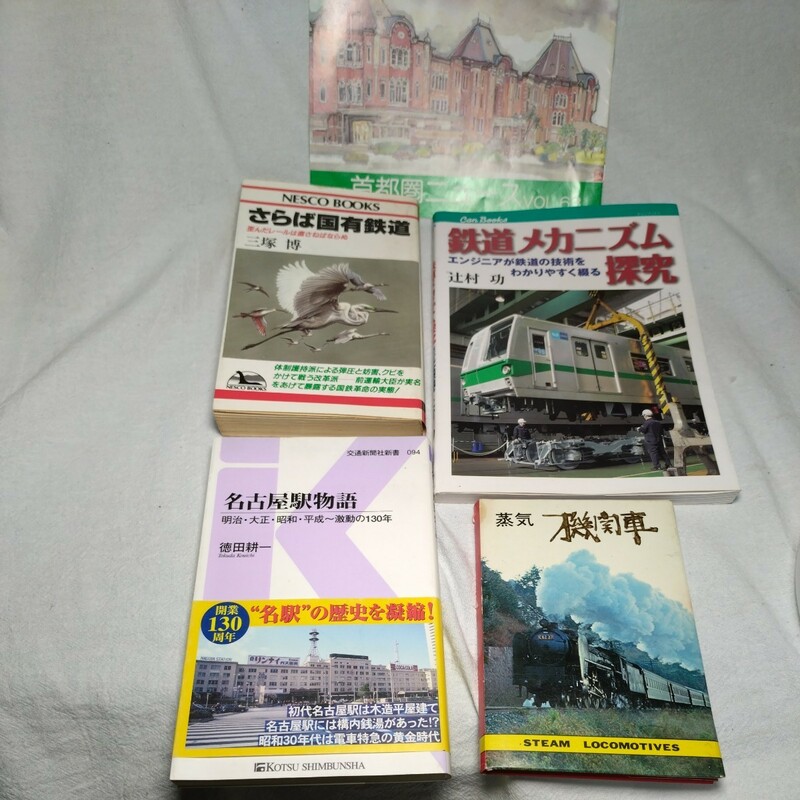 鉄道本　国鉄　蒸気機関車ポストカード　鉄道関連本