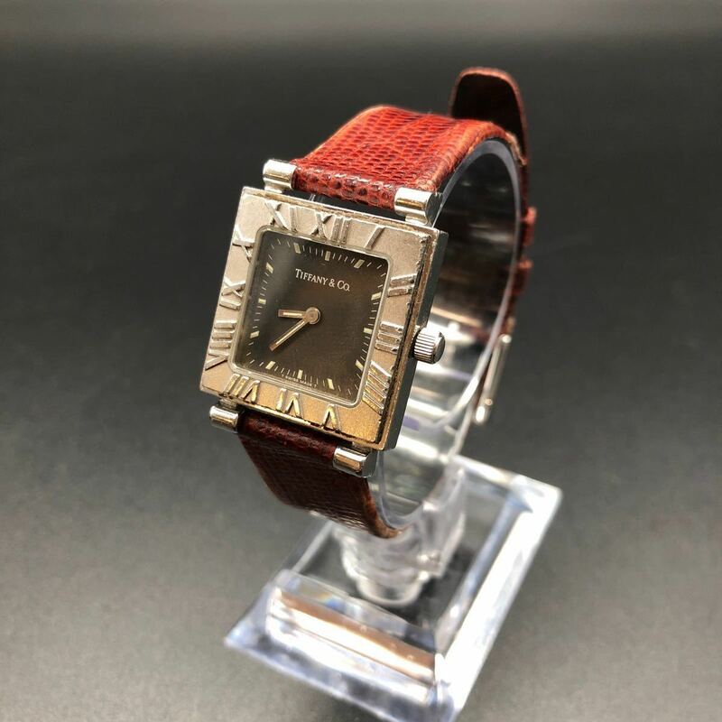 即決 TIFFANY&Co. Atlas ティファニー アトラス スクエア 腕時計