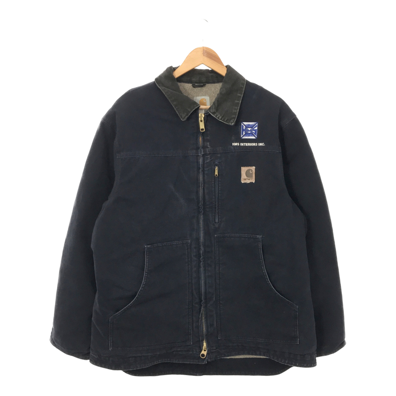 USA企画 CARHARTT カーハート シェルパラインド サンドストーン リッジ コート ダックジャケット L ネイビー 裏ボア